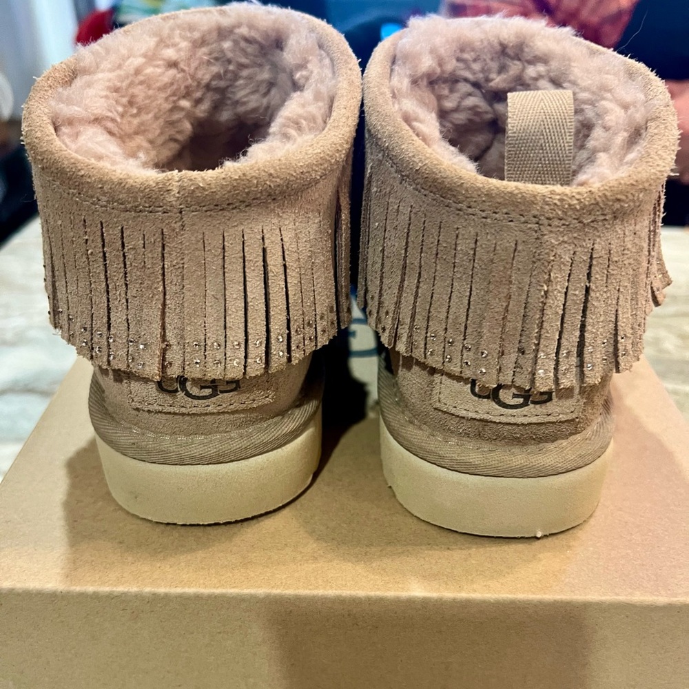 UGG Classic Ultra Mini with decorative trim around the top. - Picture 5 of 14